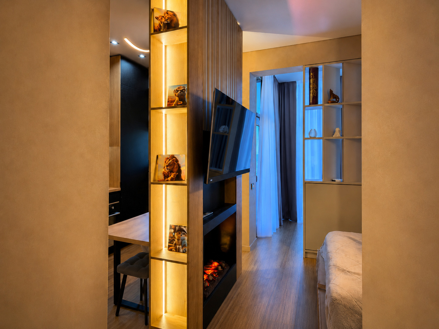 Шкаф перегородка Loft Dark