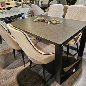 Миниатюра Стол DKT130 Керамика мрамор 8