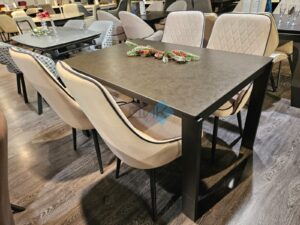 Миниатюра Стол DKT130 Керамика мрамор 14