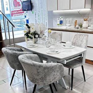 Миниатюра Стол DKU120 Керамика Белый 14