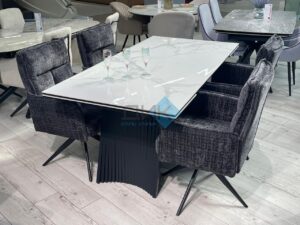 Миниатюра Стол KD180 керамика мрамор 45