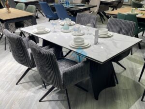 Миниатюра Стол KD180 керамика мрамор 46