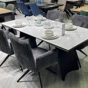 Миниатюра Стол KD180 керамика мрамор 26