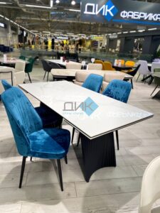 Миниатюра Стол KD180 керамика мрамор 29