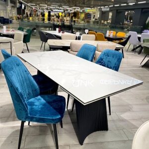 Миниатюра Стол KD180 керамика мрамор 11