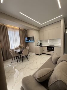Миниатюра Кухня угловая современная с фасадами без ручек 7