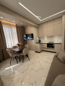 Миниатюра Кухня угловая современная с фасадами без ручек 10
