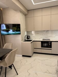 Миниатюра Кухня угловая современная с фасадами без ручек 13
