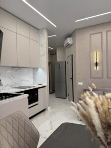 Миниатюра Кухня угловая современная с фасадами без ручек 17