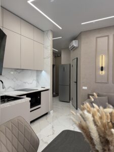 Миниатюра Кухня угловая современная с фасадами без ручек 18