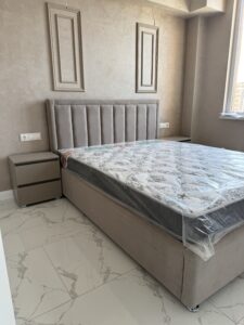 Миниатюра Кровать Бежевая 2