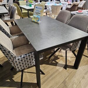 Миниатюра Стол DKT130 Керамика мрамор 11