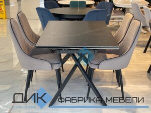 Миниатюра Стол KX160 керамика черный 53