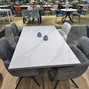 Миниатюра Стол KW160 керамика белый 32