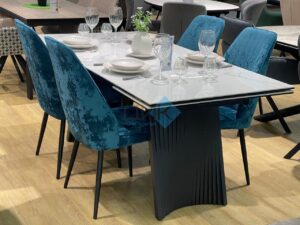 Миниатюра Стол KD180 керамика мрамор 44
