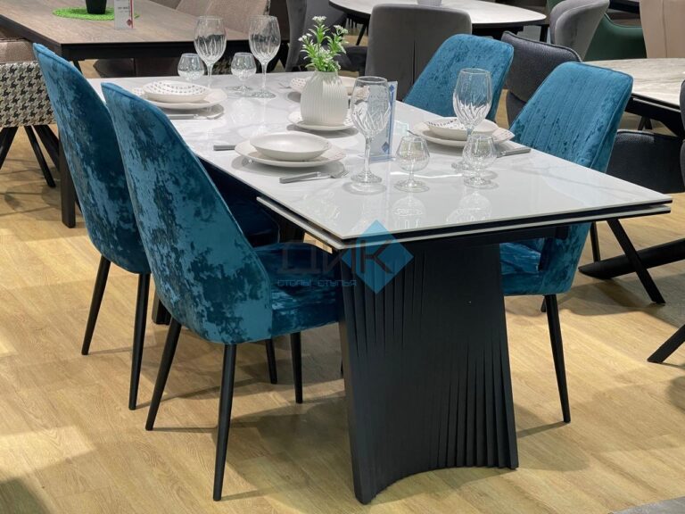 Миниатюра Стол KD180 керамика мрамор 44