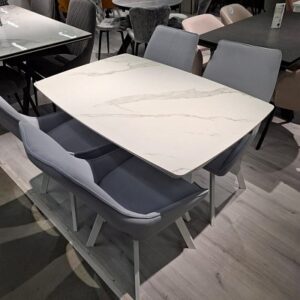 Миниатюра Стол DKU120 Керамика Белый 11